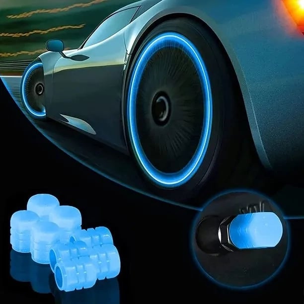 🔥Last Day Promotion 70% OFF-🔥-Glow in The Dark Valve Caps (Universal Fits Any Car)