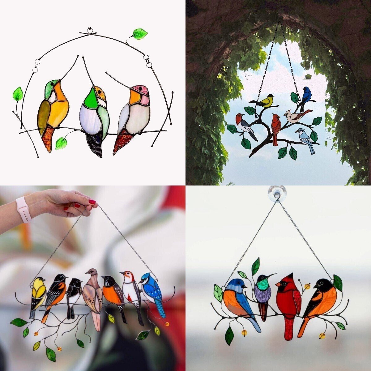 🔥Last Day Promotion - 49% OFF🔥Birds Stained Window Panel Hangings - Buy 2 Free Shipping