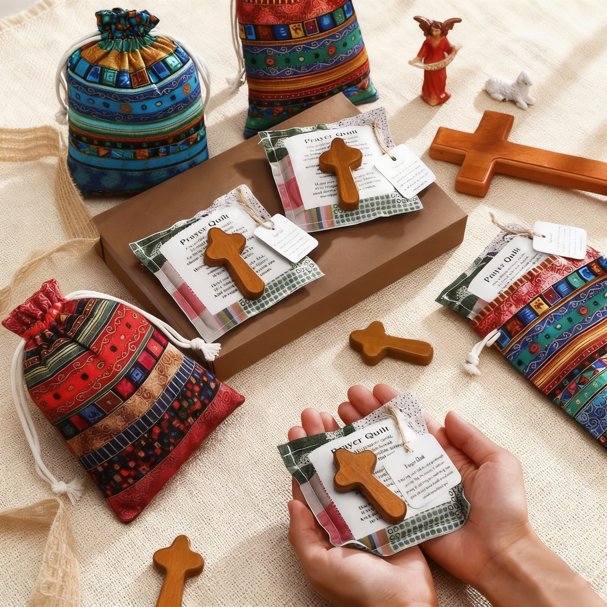 ✝️Handmade Pocket Prayer Quilt Set 🙏