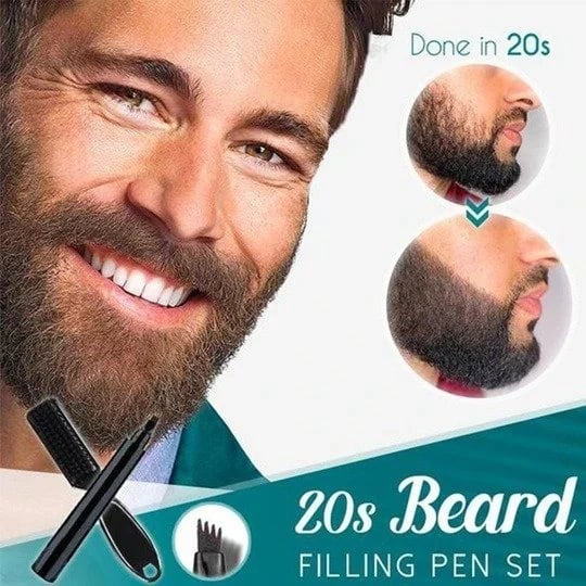 (🎄EARLY CHRISTMAS SALE - 50% OFF) 🎁Waterproof Beard Filling Pen Kit, Buy 3 Get 2 Free & FREE SHIPPING ONLY TODAY