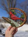 Cardinal Wood Carving Handmade