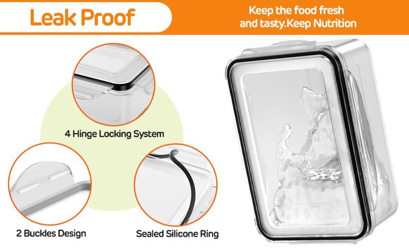⏰LAST DAY SALE 50% OFF💥Household transparent plastic food storage box-Including drain basket