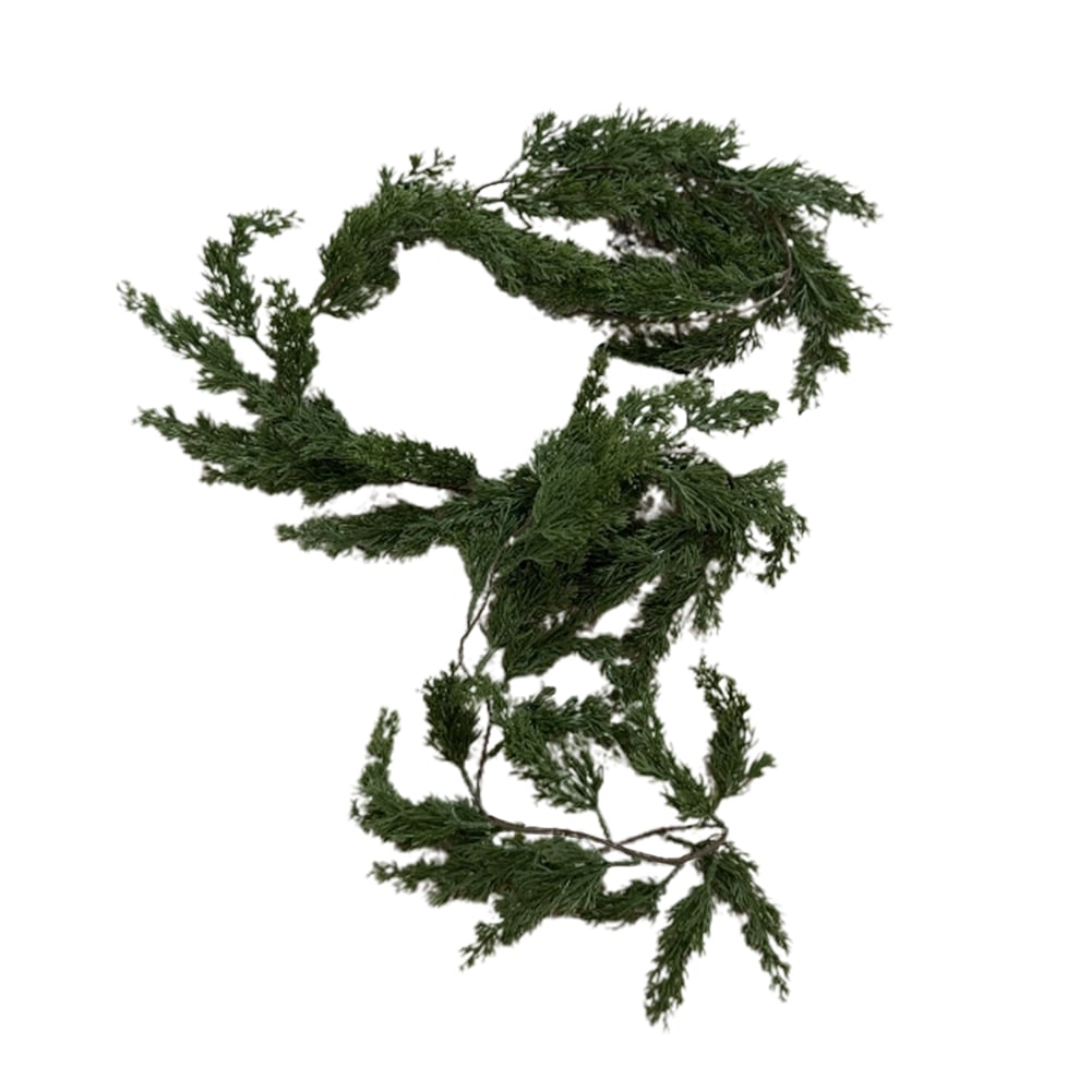 🔥Last Day Promotion 50% OFF🔥Christmas Artificial Cypress Leaf Vine Wreath（1.8m）