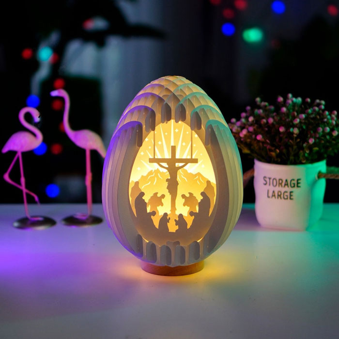 🔥THANKSGIVING DAY SALE - 50% OFF🎄 Birth of Jesus 3D Paper Desk Lamp - Handmade👍