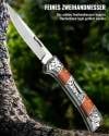 🔪 Folding EDC Pocket Knife – Classic Wood Handle