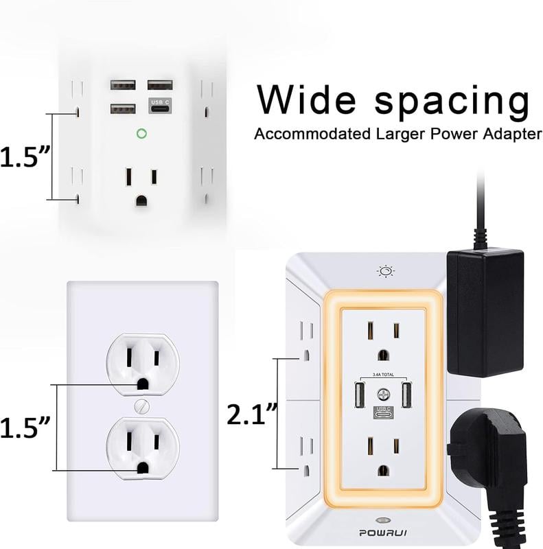 Last Day Promotion 70% OFF - 🔥Multi Plug Outlet Surge Protector⚡Buy 2 Get Free Shipping