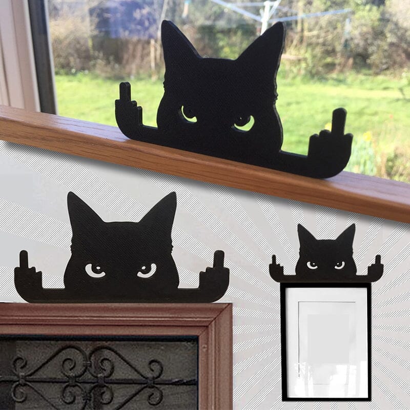 (🔥Last Day Promotion-60%OFF)Black Peeping Cat Ornament(Buy 2 Save $5)