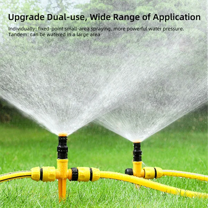 🔥360° Rotation Auto Irrigation System Garden Lawn Sprinkler Patio,Coverage Diameter 65ft