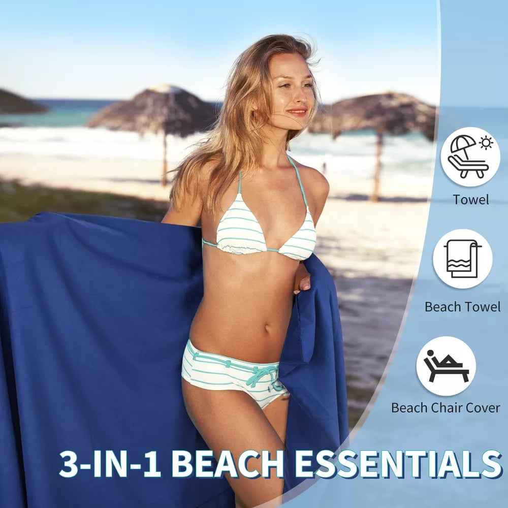 🔥Summer Hot Sale 70% OFF🎁Sun Lounger Towel in Bag with Pockets Storage