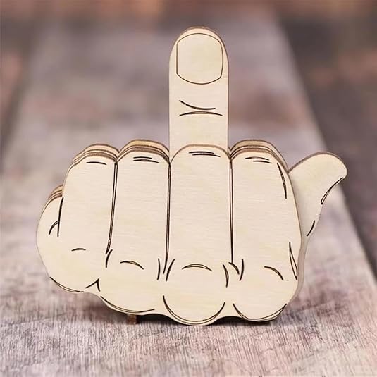 🎅Christmas Sale 49% OFF🎄🤣Funny Wooden Middle Finger