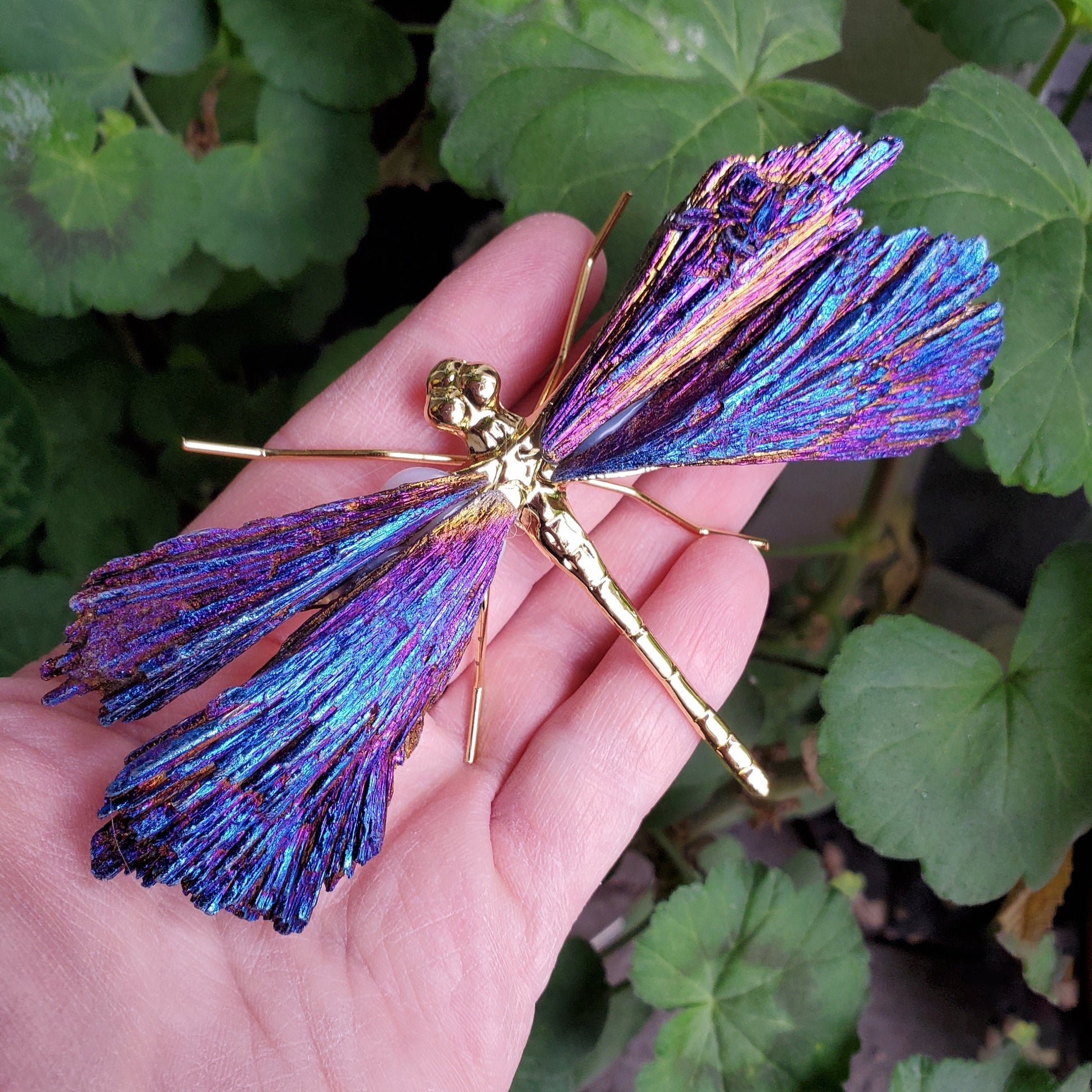 💜🦋AURA TOURMALINE KYANITE DRAGONFLY