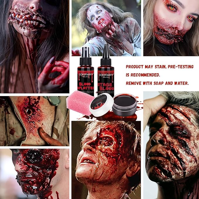 Halloween Fake Blood Special Effects Makeup Kit