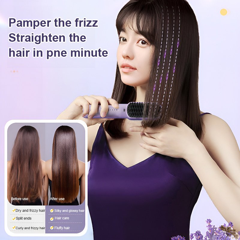 (🌲EARLY CHRISTMAS SALE - 50% OFF) 🎁Portable Cordless Hair Straightening Comb, BUY 2 FREE SHIPPING