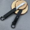 Double push button structure finger ring aluminum alloy handle OTF knife
