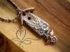 The 1950’s Little “April” Birdhouse Necklace or Purse Charm • Made From Authentic Silver-Plated, Vintage Silverware