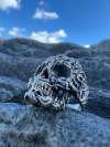 Gothic Death Skull Ring - Sterling Silver Skull Ring