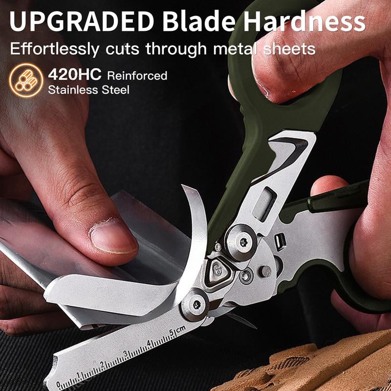 ✂️8 in 1 outdoor tactical scissors✂️Upgraded version multi-function folding rescue scissors