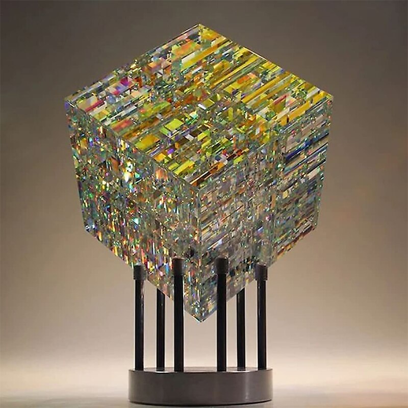 (Last Day Promotion - 50% OFF) Sparkly Crystal Sculpture Table Ornament Magic Chromaticity Cube, BUY 2 FREE SHIPPING