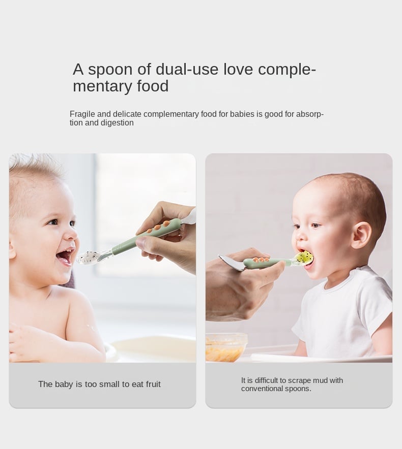 🎁TikTok Last Day Promotion -70% OFF🔥Baby Double Head Scraping Fruit Spoon