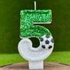 Creative football digital birthday candle