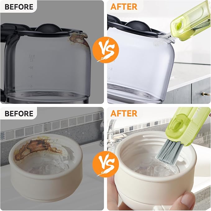 🍂TikTok Fall Mega Sale - 70% OFF🎉✨3-in-1 Crocodile Brush🐊Deep Cleaning for Narrow Cup Lids & Tableware Gaps 🧼