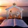 Warm White LED Holy Family Yard Decoration