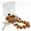 ✝️100% Handmade Olive Wood Carved Beads Rosary with Holy Soil(𝐂𝐡𝐚𝐝 𝐒𝐦𝐢𝐭𝐡 𝐇𝐚𝐧𝐝𝐦𝐚𝐝𝐞®)