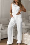 Ladies' Round Neck Top and Pants Casual Suit
