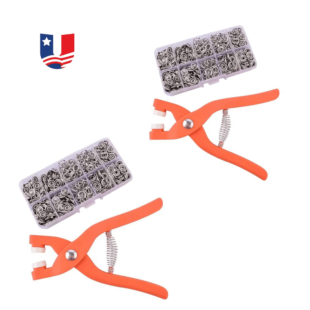 (🔥Last Day Promotion - 50%OFF) Metal Snap Buttons with Fastener Pliers Tool Kit - Buy 2 Free Shipping
