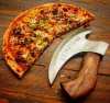 SUMMER DAY PROMOTIONS - Handmade Viking Hatchet Pizza Cutting Axe with Leather Case - BUY 2 FREE SHIPPING & FREE SHIPPING
