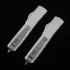 Microtech Silver White Handle OTF Straight Jump Knife