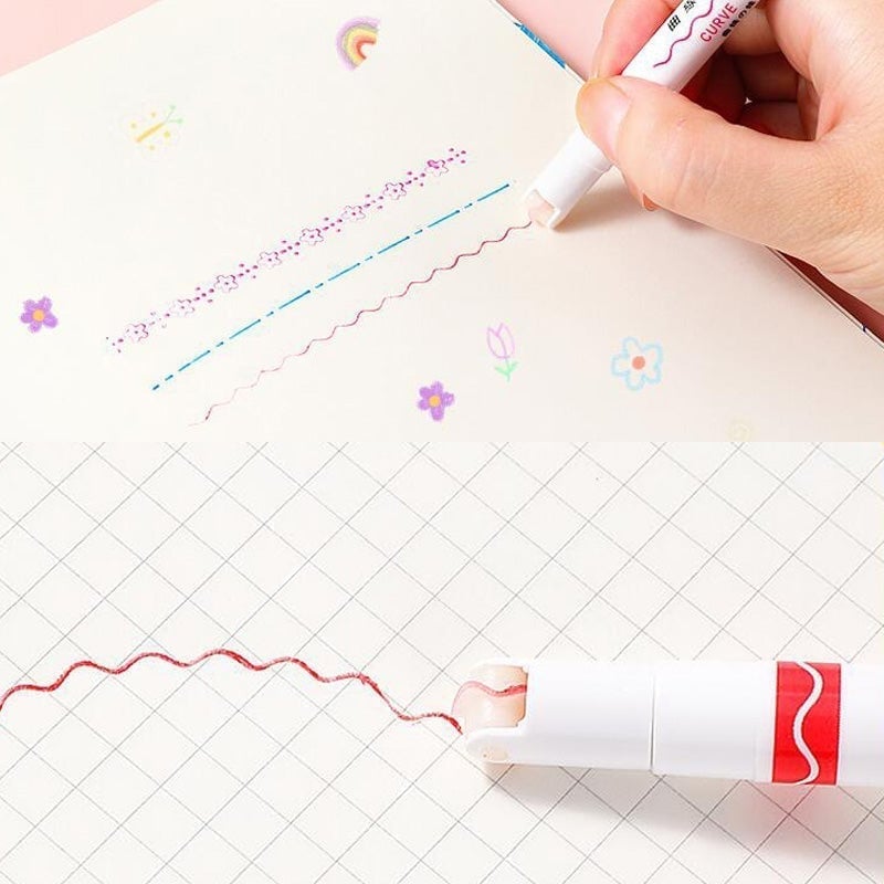(🎄Early Christmas Sale-49% OFF) 6 Pcs Curve Highlighter Pen