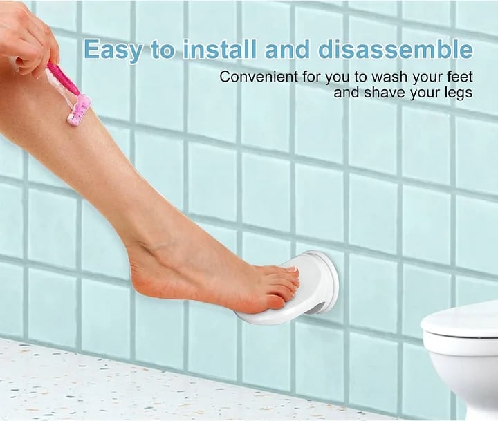 Suction Mount Shower Foot Rest - Easy Install Non Slip