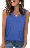 🔥Letzter Tag 70% Rabatt ✨Damen ärmellos V-ausschnitt Abnehmen lockere Passform Casual Tank Top T-Shirt