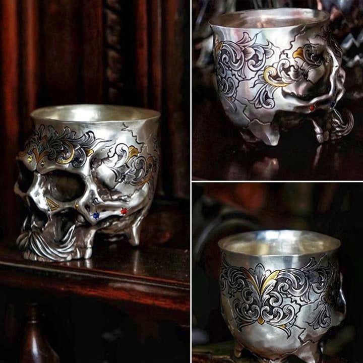 💥Party Mustache Gothic Engraved Drink Cup