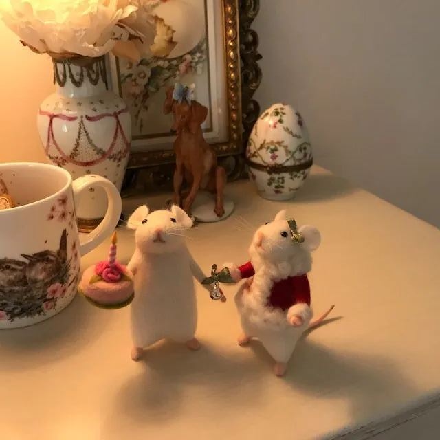 Cute Felt Mouse Ornament