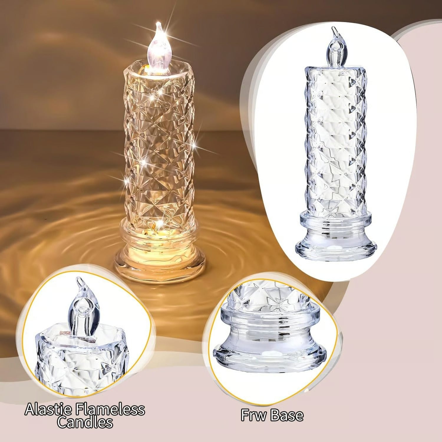 💥LAST DAY SALE 50% OFF💥Rose Shadow LED Flameless Candle Lights⚡BUY 2 GET 1 FREE