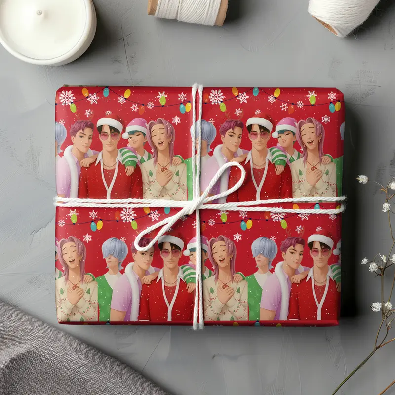 🔥Last Day 50% OFF -🎄KPOP Demon Hunters  Christmas Wrapping Paper