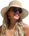 FURTALK Sun Hats for Women Beach Hat Wide Brim Handmade Straw Hat Breathable Foldable Packable Cap for Travel UPF