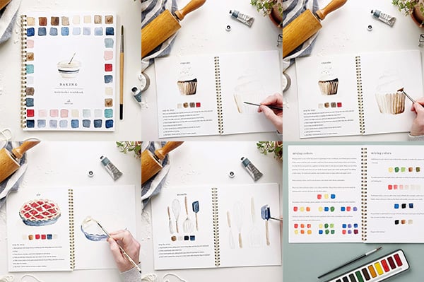 🔥LAST DAY 55% OFF - 🖼️Beginner-Friendly💕 Watercolor Workbook