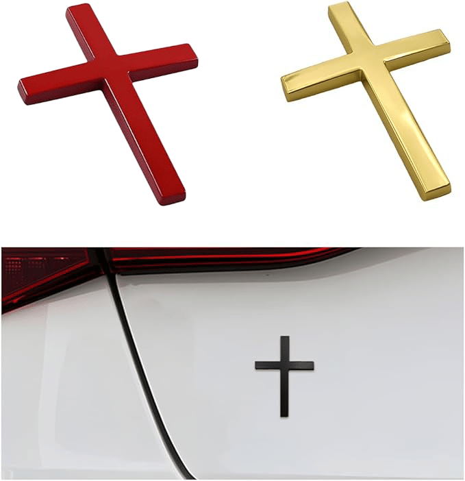 ⏰LAST DAY SALE 50% OFF✝️Metal Jesus Christ Cross Badge Stickers