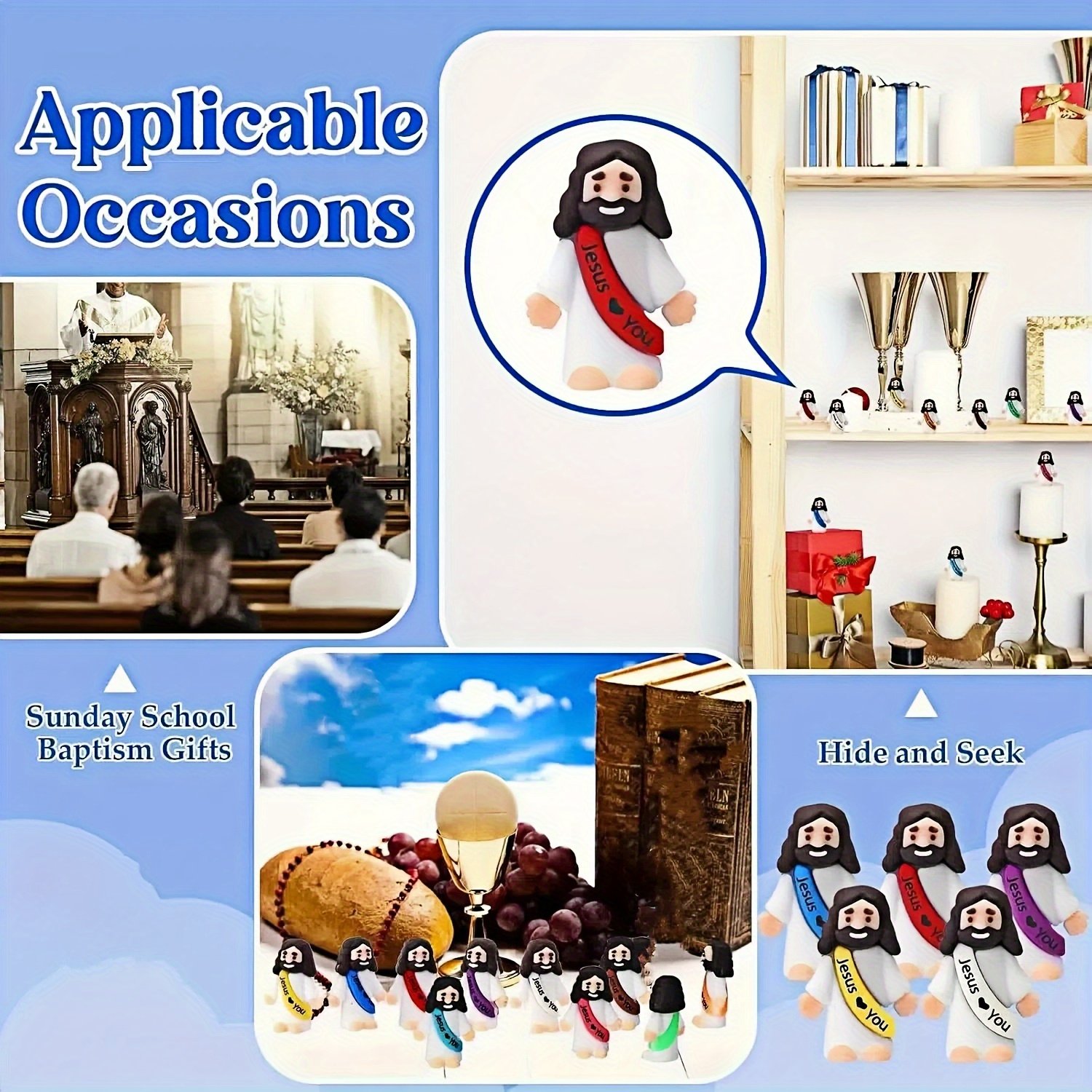 🎁TikTok Last Day Sale - 70% OFF💝Mini Jesus Love You Statue Set