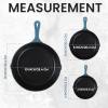 Utopia Kitchen Saute Fry Pan - Pre-Seasoned Cast Iron Skillet Set 3-Piece - Frying Pan - 6 Inch, 8 Inch and 10 Inch Cast Iron Set (Black)