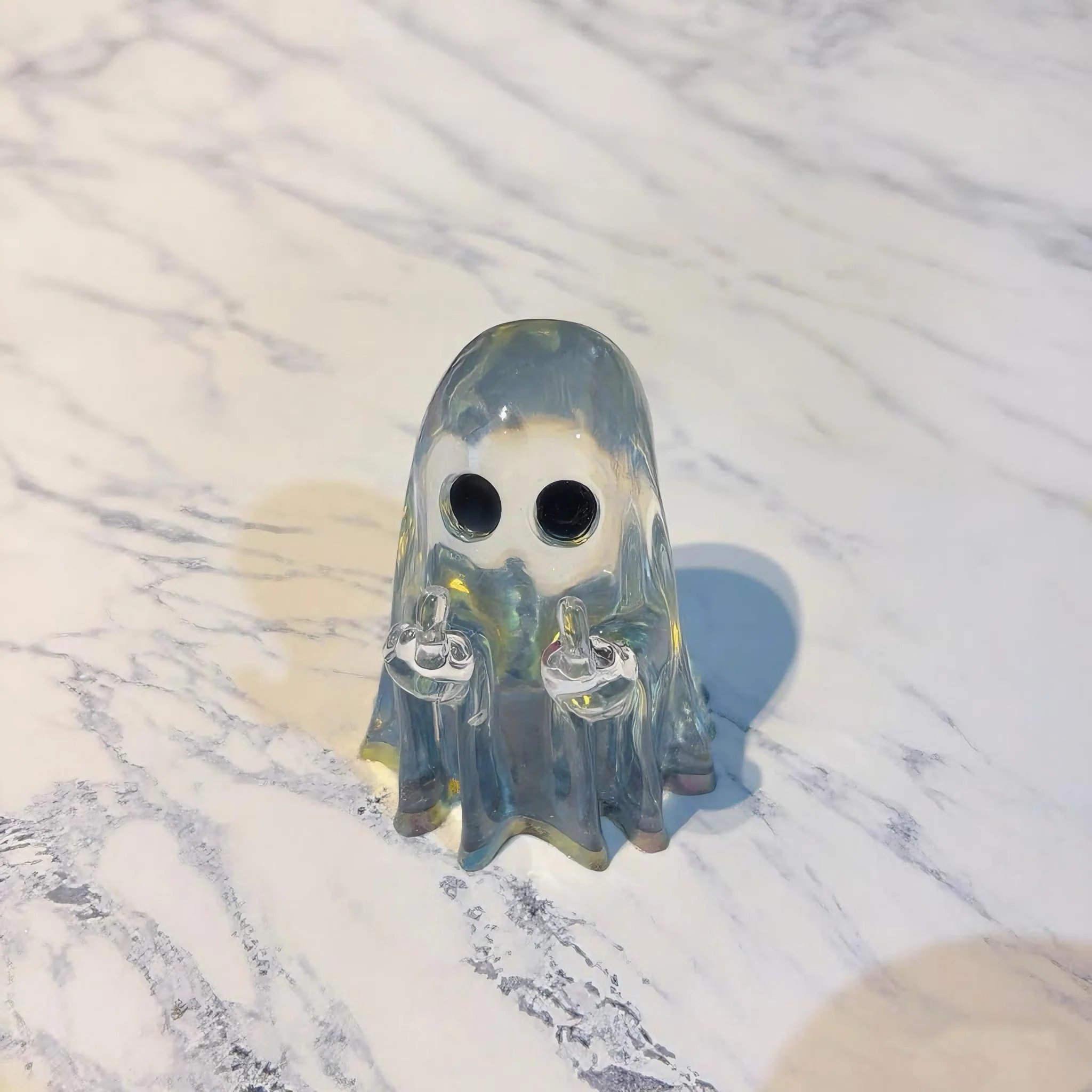 🔥Last Day 49% OFF - Handmade Middle Finger Ghost Ornament Resin Mold👻