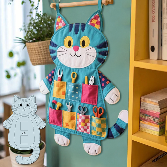 🔥Last Day Promotion 50% OFF🔥Cat Wall Organizer Sewing Template