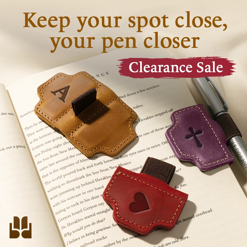 🔥Last Day Promotion 50% OFF🔥Personalized Magnetic Leather Pen Holder Bookmark