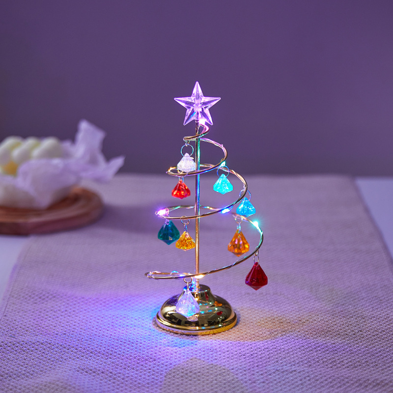 LED Star Light Crystal Diamond Christmas Tree Lamp