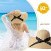 Beach Hat for Women, Wide Brim Sun Straw Hat for Women, Sun Hat Womens UPF 50+ UV Protection, Floppy Foldable Summer Hat