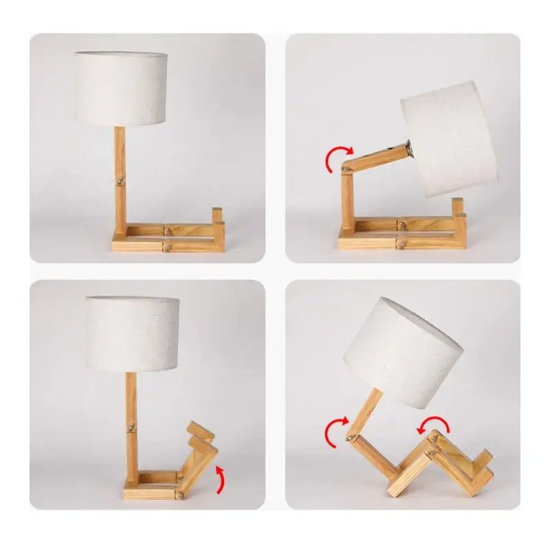 💥LAST DAY SALE 50% OFF💥Wooden Robot Shape Table Lamp