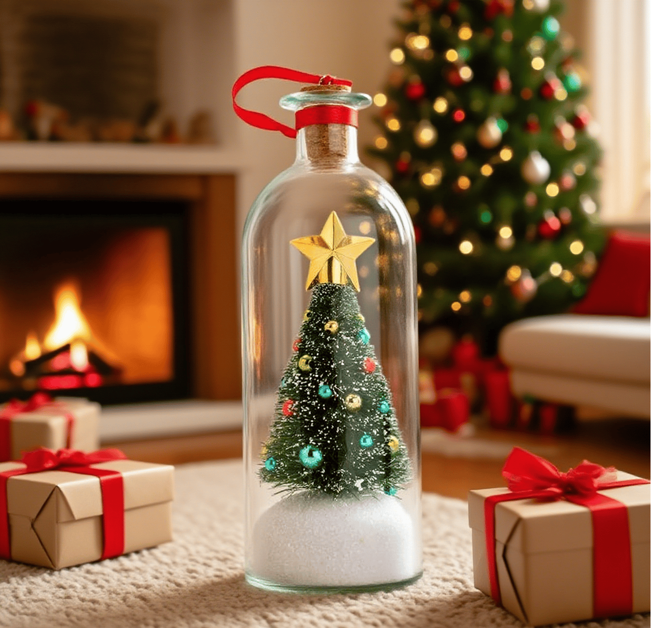 ⏰LAST DAY SALE 50% OFF🔥Mr.Christmas Recordable Christmas Tree in a Bottle 🎄🔊